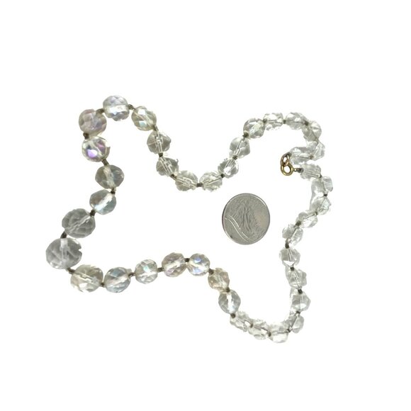 Vintage 1930s Fine Crystal Necklace With Faceted Beads 16 Inches Elegant Jewelry - Picture 7 of 8